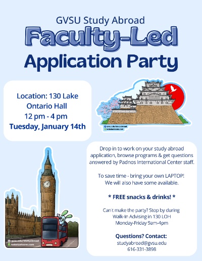 Study abroad application parties